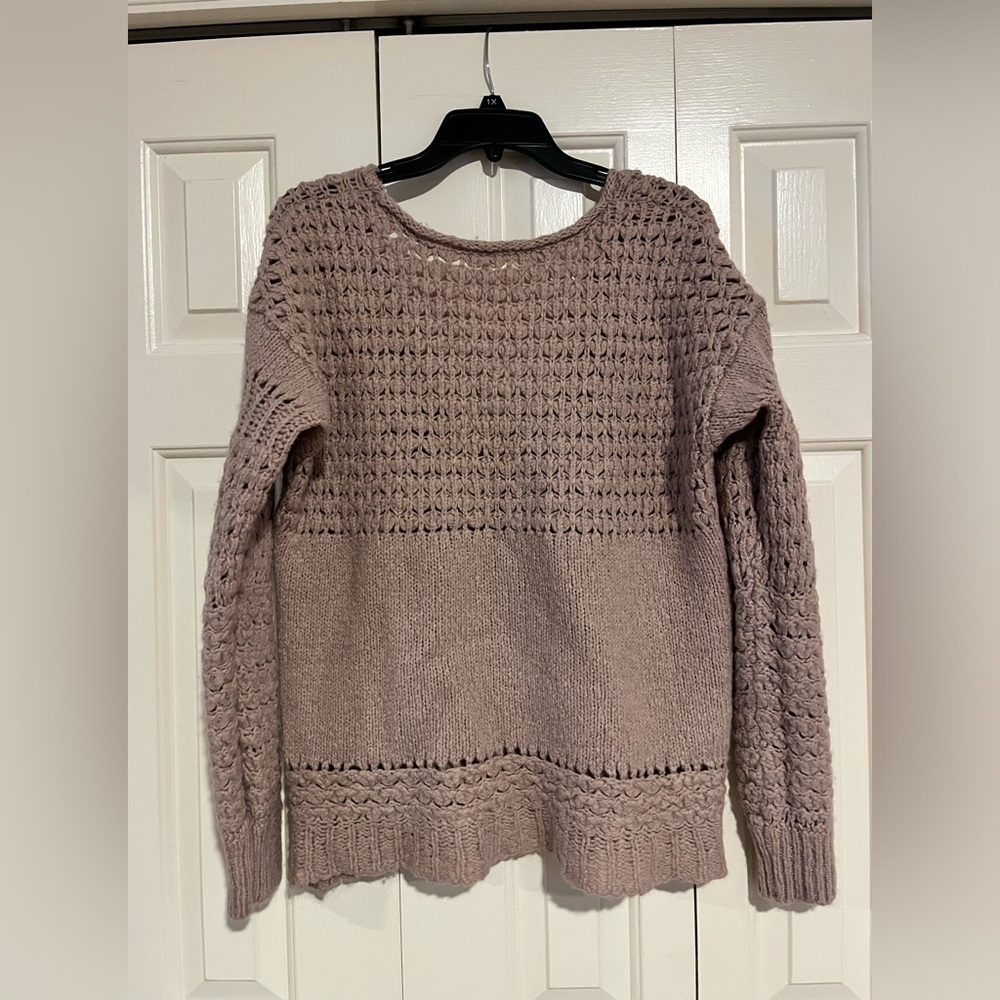 Free People Womens Crashing Waves Slouchy Oversized Wool Knit Pullover Sweater - Picture 7 of 10